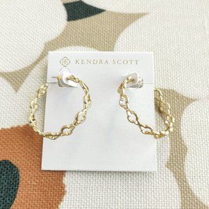 Kendra Scott Abbie Hoop Earrings | Vintage Gold